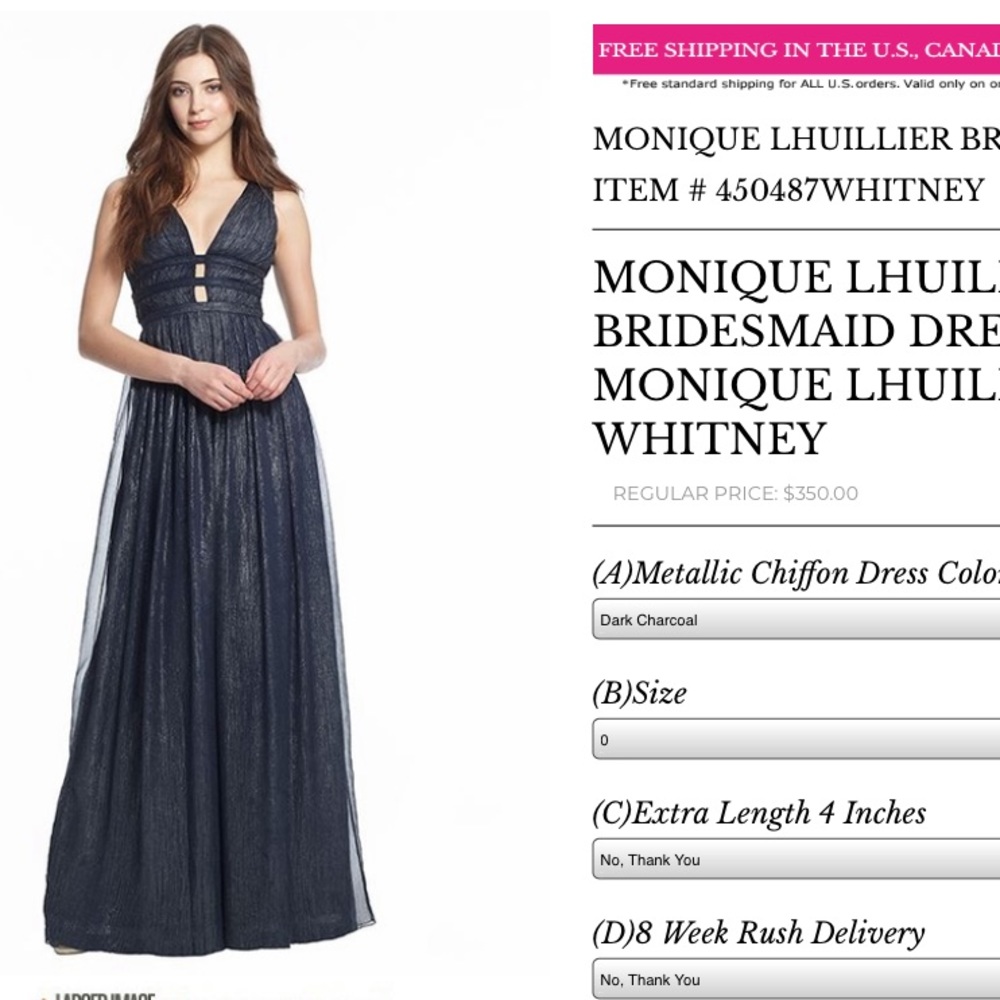 Monique Lhuillier Bridesmaids Whitney Dress